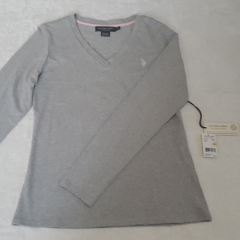 U.S. Polo ASSN. Gray Long Sleeve Medium